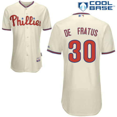 Justin De Fratus #30 mlb Jersey-Philadelphia Phillies Women's Authentic Alternate White Cool Base Home Baseball Jersey